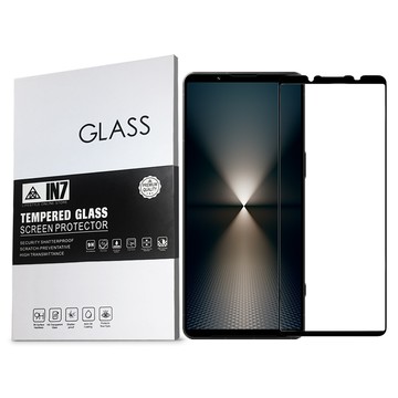 IN7 Sony Xperia 1 VI 六代 (6.5吋) 高清 高透光2.5D滿版9H鋼化玻璃保護貼 疏油疏水 鋼化膜-黑色