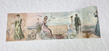 Jane Austen seaside stroll theme extra wide washi tape stick