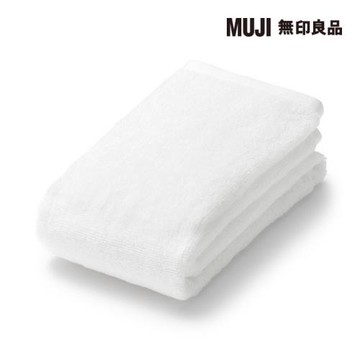 棉圈絨雙線織面用巾/可吊掛/柔白【MUJI 無印良品】