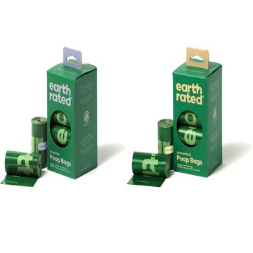 Earth Rated 【3入組】-環保撿便袋(3代)(8捲裝補充盒) 120張＜天然薰衣草香/無香＞