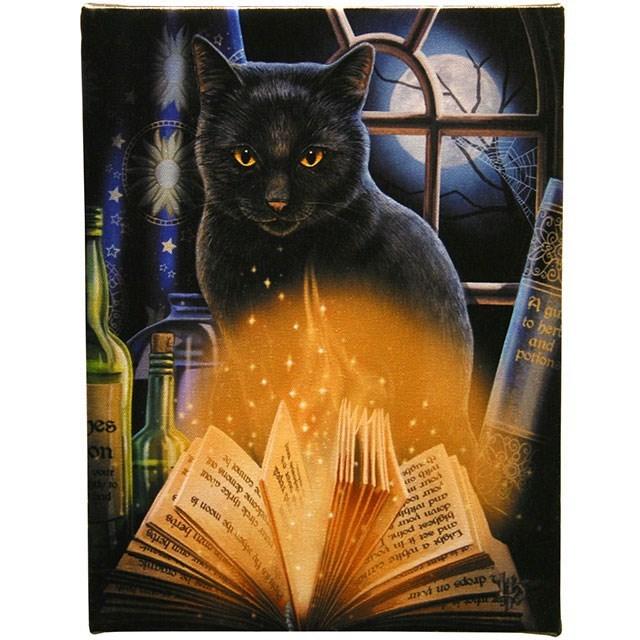 おおでゆかこ サイン入り複製原画「うさおばけ、こぐまのカーリー、黒猫のミニ」 再販｜原画「黒猫」※木製ミニ額縁入り イラスト・水彩・猫の絵