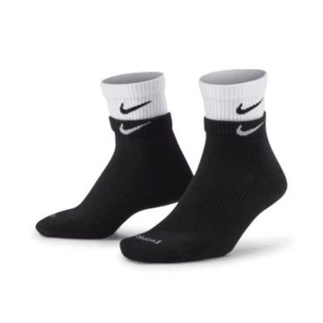 Nike Evryyday 黑白 小勾 雙層 運動配件 襪子 DH4058-011