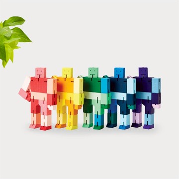 Cubebot 酷比人【漸層迷你】木製變形積木機器人．益智設計玩具．療癒小物推薦 漸層紫