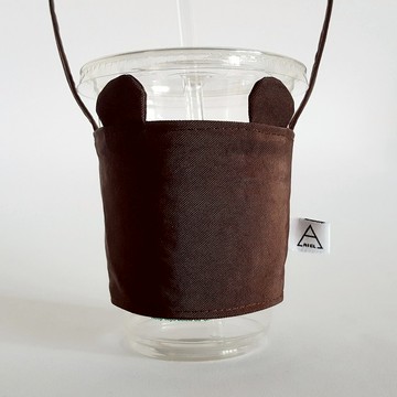 Ariel's wonderland/環保飲料杯袋/巧克力熊