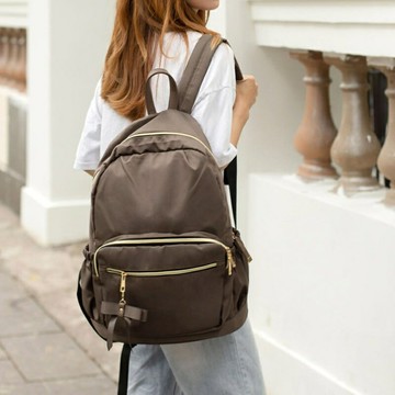 後背包尼龍雙肩包-防水多口袋大容量輕便女包包4色74cr9【獨家進口】【米蘭精品】