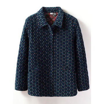 50歲中老年奶奶棉服條絨秋冬夾襖