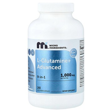 Micro Ingredients, L Glutamine+ Advanced, 240 Vegetarian Capsules