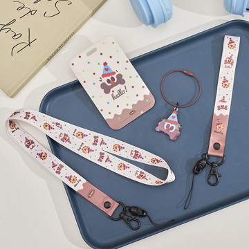 可愛曲奇小骨頭卡套掛件餐卡套工牌套