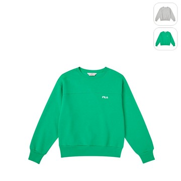 【FILA】女性 長袖圓領T恤-綠色 5TEY-1437-GN