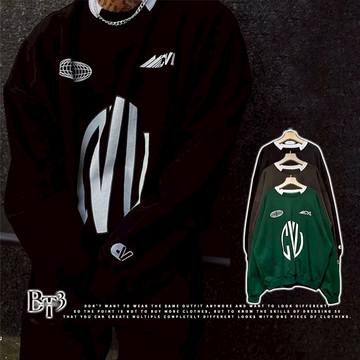 【BT3🇰🇷】賽車風 刷毛大學T 寬鬆長袖 刷毛長袖 大學T 保暖 情侶裝 寬鬆上衣 長袖男 長袖女【FM06】