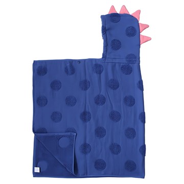 Kontex 今治 純棉小恐龍連帽浴巾 58 x 115cm (不含帽子) 100%純棉  深藍色  1條