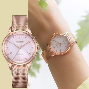 CITIZEN 星辰 L系列 非洲菊 光動能氣質大三針米蘭帶女錶 EM0819-80X