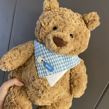 台灣出貨 娃用圍兜 40cm娃用圍兜 30cm 娃用口水巾 巴塞羅熊圍兜巴納布斯小豬口水巾 超萌  寵物口水巾 口水巾