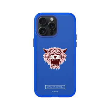 iPhone 15 Pro Max Clear 激光藍 - Catalina Estrada - Pink Tiger Head