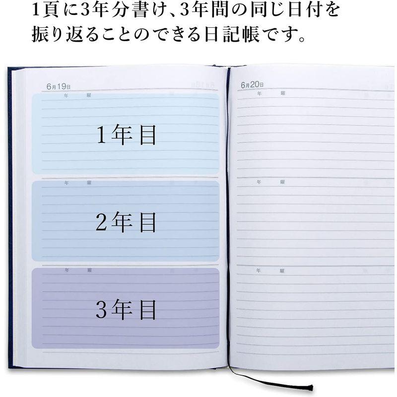 アピカ 日記帳 3年日記 横書き B5 日付け表示あり D302