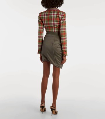 Vivienne Westwood Side Panther cotton satin miniskirt