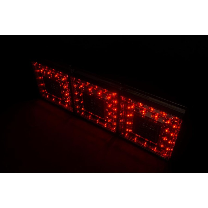 車検対応 JB角型LED3連テールランプ/ウインカー3連/橙 大型