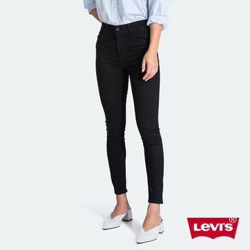 Levis 女款 720高腰超緊身窄管 / 超彈力牛仔長褲 / 天絲棉 / 黑皮牌 / 黑色基本款