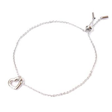MICHAEL KORS Knotted Heart結心可調式手鍊禮盒-銀色