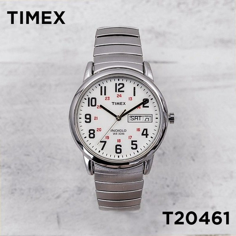 Timex タイメックス イージーリーダー デイデイト 35mm T461 腕時計 メンズ レディース アナログ シルバー ホワイト 白 蛇腹 通販 Lineポイント最大0 5 Get Lineショッピング