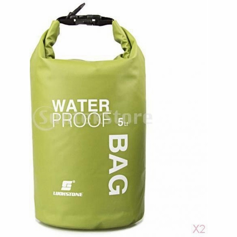 ノーブランド品 2組 お買い得 防水 ドライバッグ ポーチ 防水バッグ キャンプ ボート カヤック 釣り ラフティング カヌー 5l 緑 通販 Lineポイント最大0 5 Get Lineショッピング