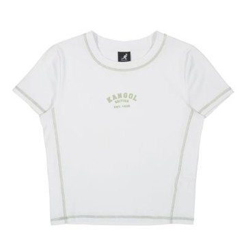 KANGOL 女合身壓線圖T 6522100300