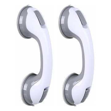 FANCY LIFE 安全扶手 真空吸附 耐重約10公斤  193g  2個  白色 + 灰色