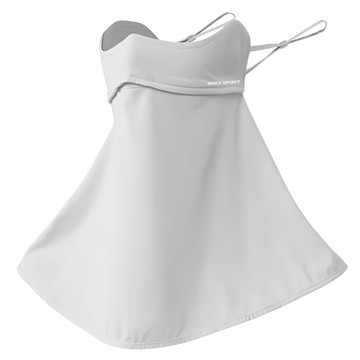 AREX SPORT 抗曬涼感纖維大面積護頸冰絲面罩 掛耳可調整 AS-3491  銀白灰  均碼  1個