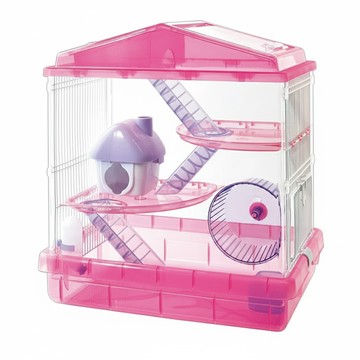 IRIS OHYAMA 愛麗思歐雅瑪 三層鼠用造型籠  粉色  1個  PHSC-412