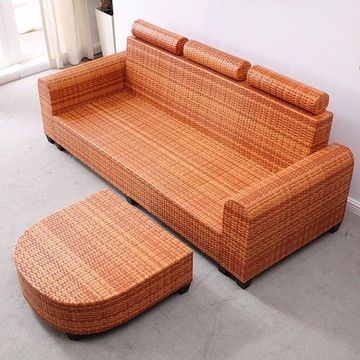 藤沙發組合小戶型客廳轉角藤椅沙發半圓藤編單人布藝沙發全套 LPS105 公司貨 保售後 快速出貨