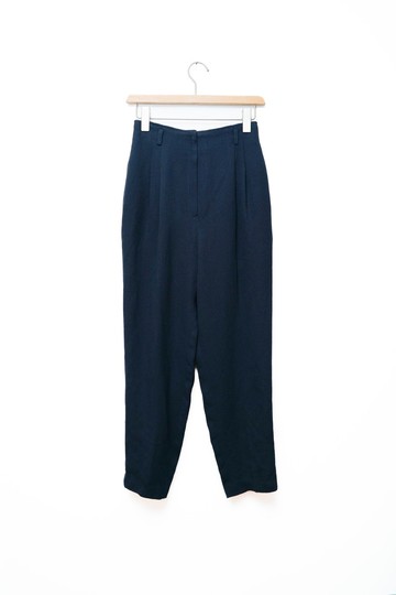 純情百貨行 古著 vintage 古著高腰長褲 暗藍高腰長褲