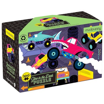 mudpuppy 夜光拼圖 怪物卡車  1個  100片