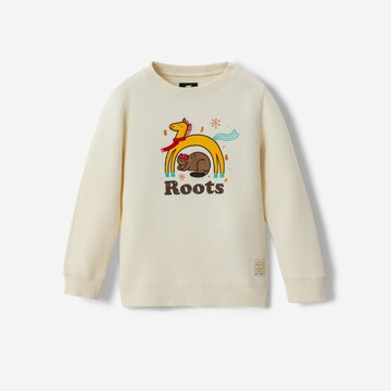 Roots 大童-YEAR OF THE HORSE CREW 圓領上衣 (象牙白)