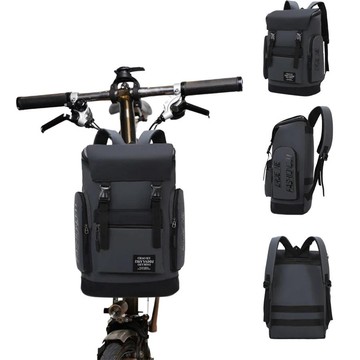 Litepro 自行車前包帆布防水耐磨大容量多功能隔斷背包適用於 Brompton 包