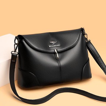 袋鼠品牌真皮女包2025新款女士中年媽媽單肩斜挎軟皮時尚時尚小包