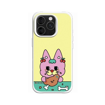 iPhone 16 Pro SolidX 白 - Carol Meat 卡肉 - 我吃的是炸雞不是狗