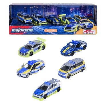 交通工具 美捷輪小汽車-Tune It Safe警車五入組