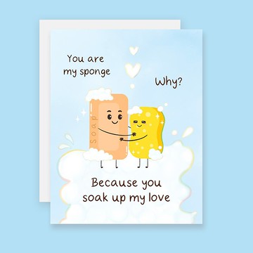 可愛情人節卡片、可愛雙關語卡片、可愛週年紀念卡片