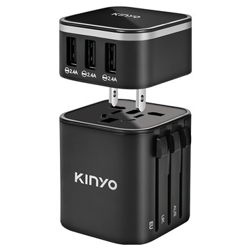 Kinyo 多合一萬國轉接頭 MPP-2345-1  黑  1個