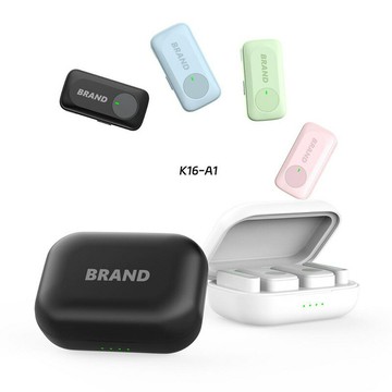 新款K16帶倉無線領夾麥克風一拖二 戶外直播降噪錄制收音無線話筒【宜家良品百貨】