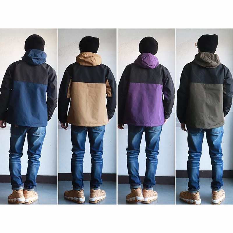 【レアカラー】BILLVAN ビルバン 撥水防風マウンテンパーカー 黒✕紫 L BILLVAN 撥水 防風 2トーンカラー マウンテンパーカー メンズ