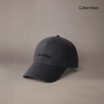 【Calvin Klein】 CK 標誌刺繡棒球帽_藍色