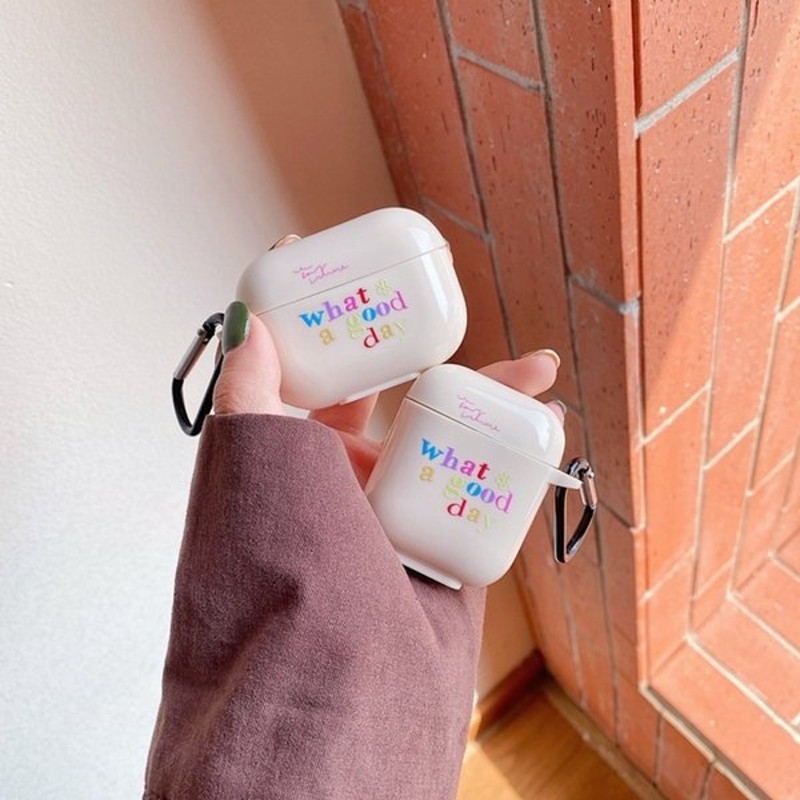 Airpods Airpods Pro ケース 韓国 Tpu カラフル ロゴ カラビナ フック付き エアポッド エアーポッズ プロ カバー かわいい おしゃれ イヤホンケース 女性 お揃い 通販 Lineポイント最大get Lineショッピング