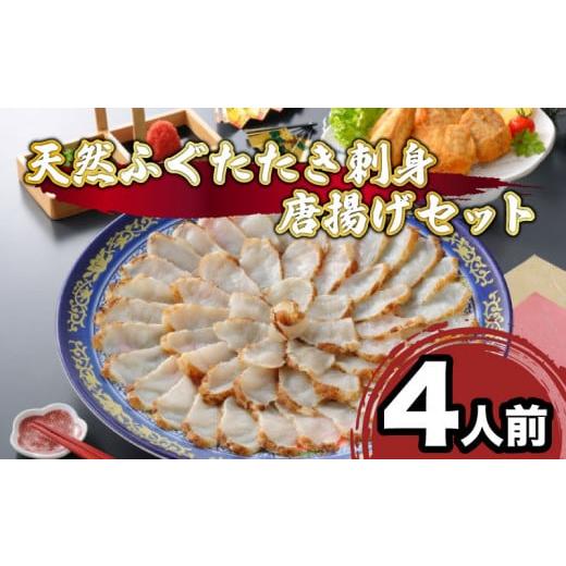 ふるさと納税 山口県 下関市 ふぐ 刺身 天然 たたき 刺し 4人前 唐揚げ セット  てっさ 本場フグ刺し 河豚 高級魚 鮮魚 本場 下関 山口  旬 お取り寄せ ギフト…