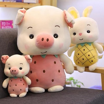 玩偶 可愛小豬公仔玩偶睡覺抱枕小兔子毛絨玩具布娃娃枕頭吉祥物抖音 曼慕衣櫃