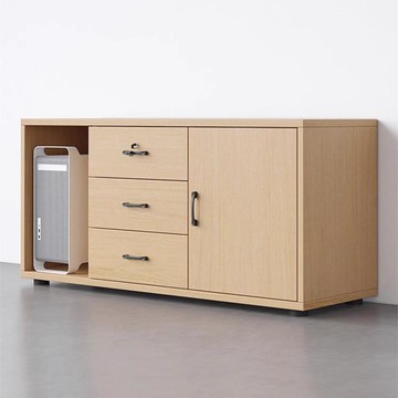 辦公櫥櫃 辦公室文件櫃桌下收納櫃辦公櫃置物邊櫃抽屜櫃帶鎖木質矮櫃儲物櫃S070快速出貨