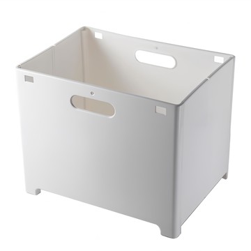 北歐風 免打孔髒衣收納摺疊籃 PP環保材質 手提/壁掛/摺疊  38 x 28 x 30cm  白色  1個