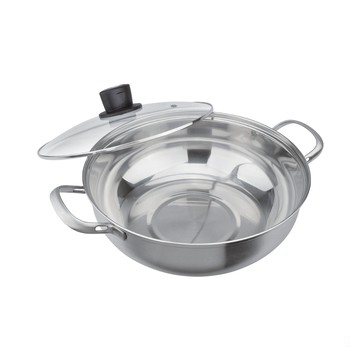 CLARE 可蕾爾 晶鑽304不鏽鋼萬用鍋厚0.6mm附蓋 28cm-Leidea樂德兒