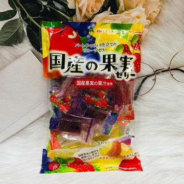 潼漾小舖 日本 津山屋製果 國產果實軟糖 160g 草莓/葡萄/檸檬/蘋果軟糖 水果軟糖 草莓軟