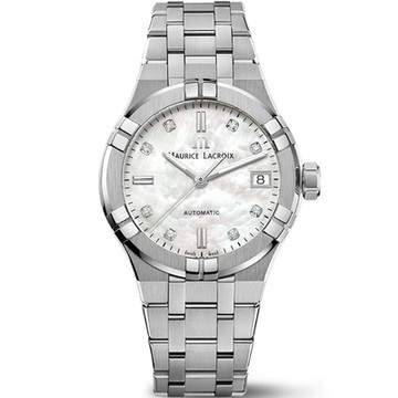 Maurice Lacroix 艾美錶 AIKON 珍珠貝鑽石機械女錶 1212購物節 送禮推薦-35mm AI6006-SS002-170-1